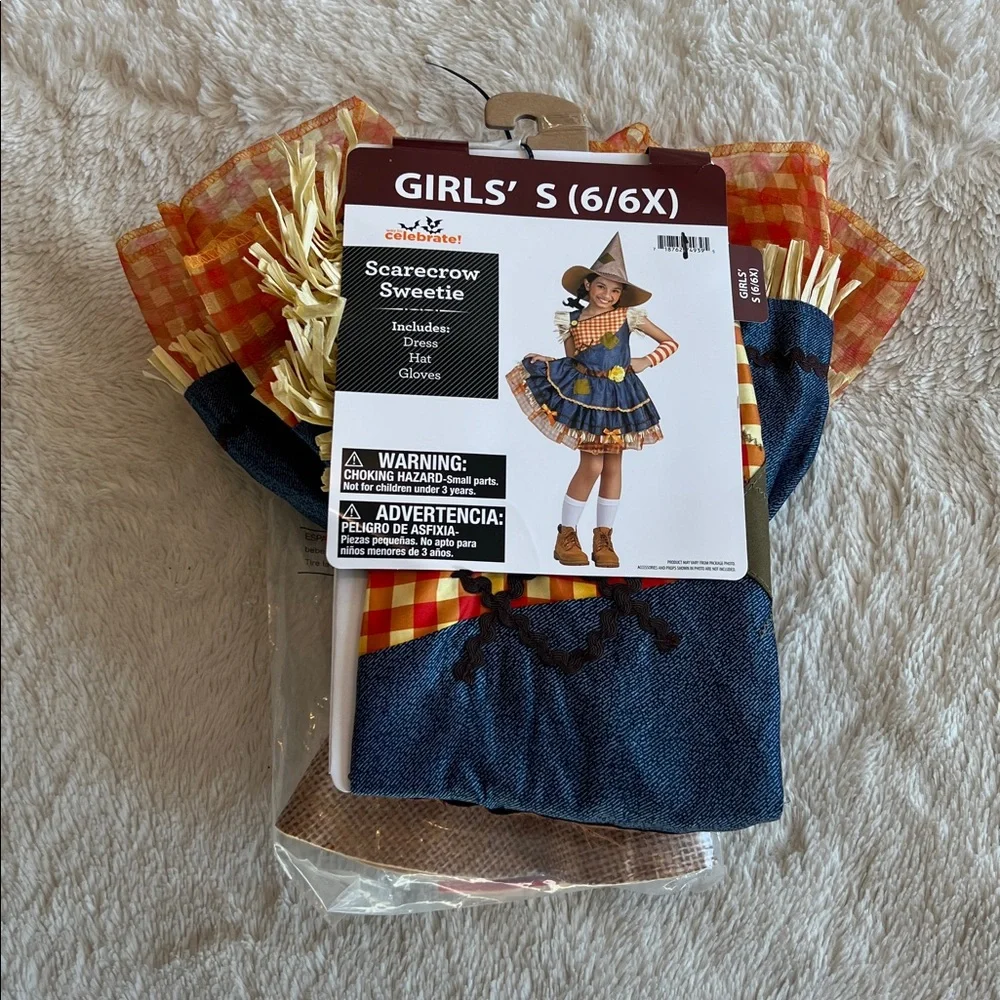 Scarecrow sweetie costume girls small 6/6X